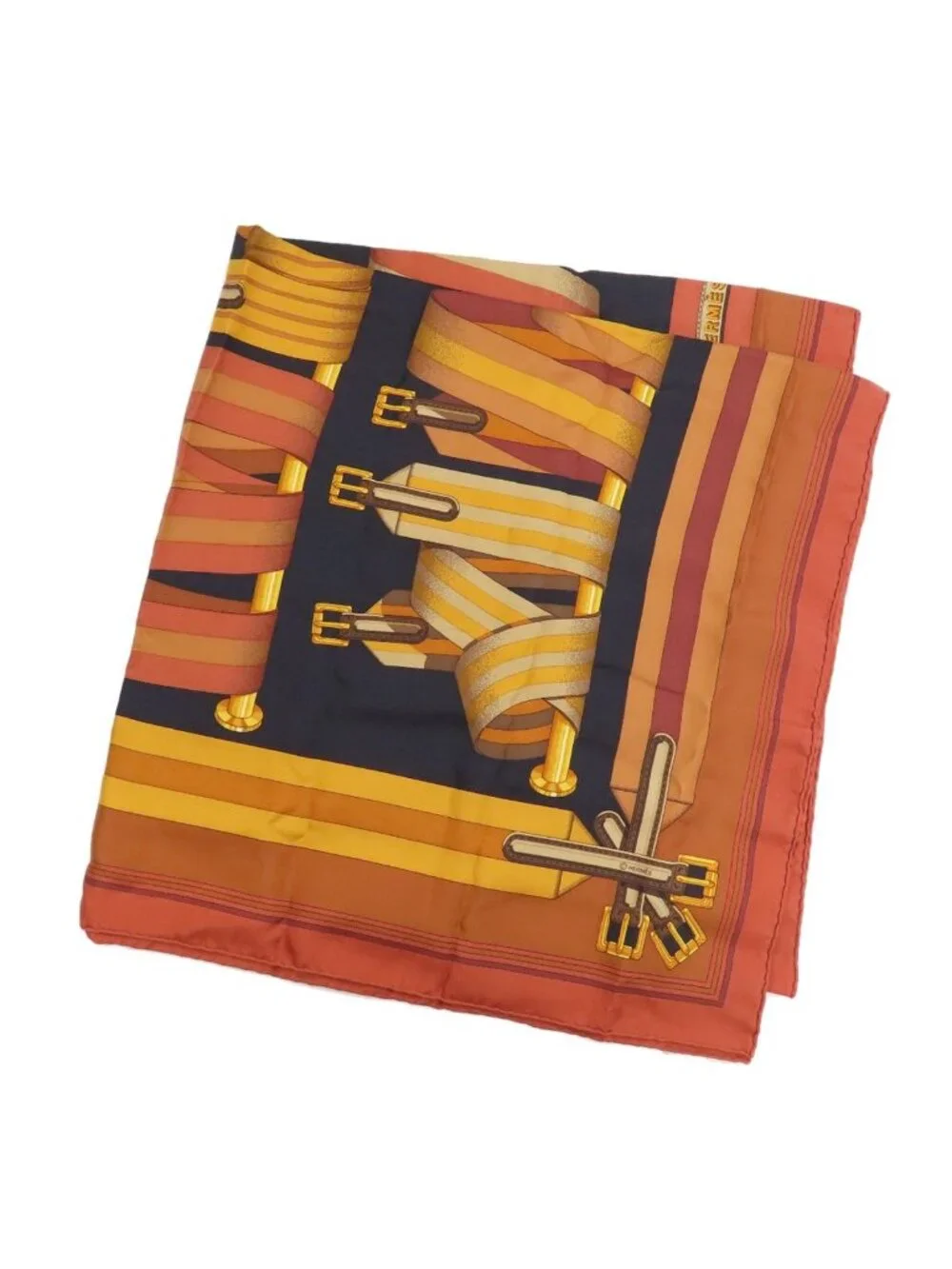 Hermes Carre 90 Suspender Belt Scarf Silk